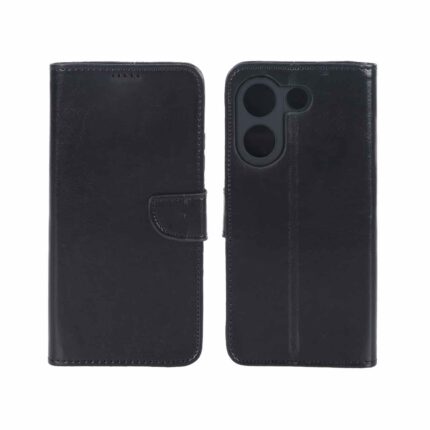 کیف چرمی موبایل مگنتی محافظ لنزدار KRF مدل Xiaomi Poco X8 Pro 5G - مشکی