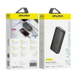 پاوربانک فست شارژ awei 20000mAh مدل P6K Pro - مشکی - RYL - تصویر 5
