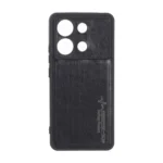 قاب طرح چرم AMG محافظ لنزدار Xiaomi Redmi Note 13 4G - مشکی