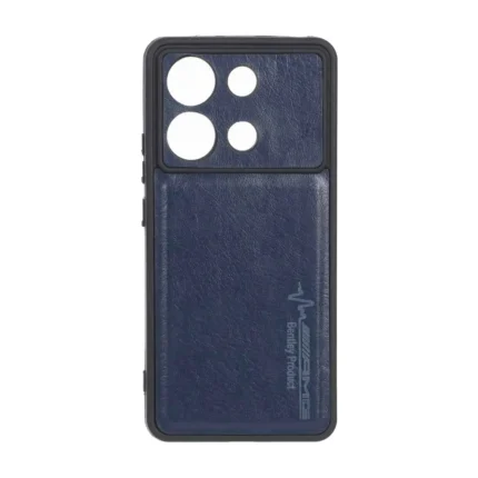 قاب طرح چرم AMG محافظ لنزدار Xiaomi Redmi Note 13 4G - سرمه ای