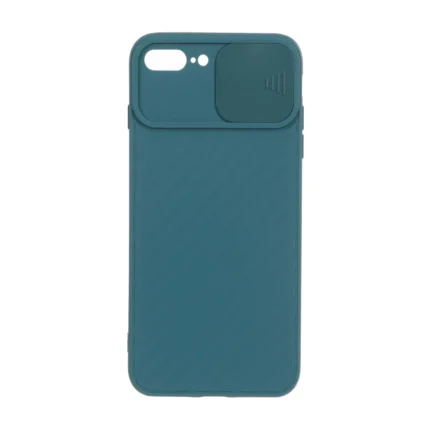 قاب کشویی کبریتی محافظ لنزدار Apple iPhone 7 Plus / iPhone 8 Plus - سبز تیره
