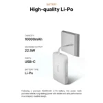پاوربانک وایرلس و فست شارژ Glorimi 22.5W 10000mAh مدل LIGHTCORE MAG - سفید (گارانتی 18 ماهه شرکتی) - تصویر 14