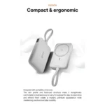 پاوربانک وایرلس و فست شارژ Glorimi 22.5W 10000mAh مدل LIGHTCORE MAG - سفید (گارانتی 18 ماهه شرکتی) - تصویر 9