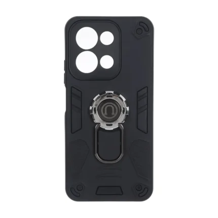 قاب بتمنی فینگر استندشو محافظ لنزدار نسخه گلوبال Xiaomi Redmi 15C / Poco C85 - مشکی