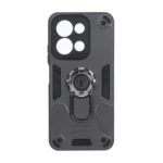 قاب بتمنی فینگر استندشو محافظ لنزدار نسخه گلوبال Xiaomi Redmi 15C / Poco C85 - ذغالی