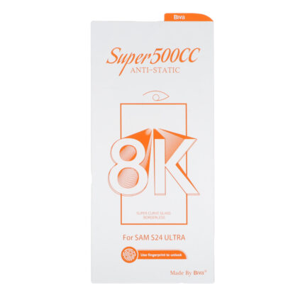 محافظ صفحه نمایش شیشه ای اورجینال بدون حاشیه Super 500CC 8K Biva مدل Samsung Galaxy S24 Ultra