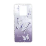 قاب اطلسی Butter Fly نگین دار Xiaomi Redmi Note 9S / Redmi Note 9 Pro / Redmi Note 9 Pro Max - بنفش
