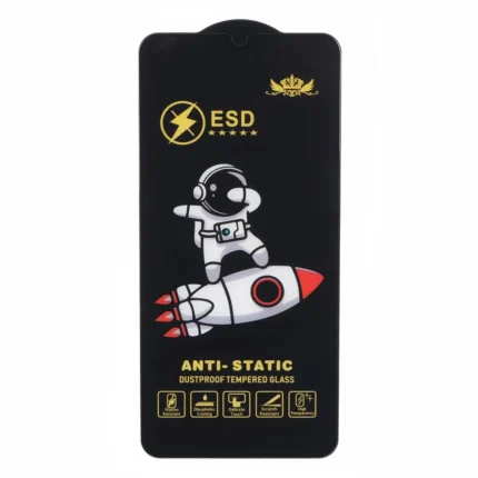 محافظ صفحه نمایش شیشه ای Full Cover Space Man Anti Static ESD مدل Samsung Galaxy A07 / A06 / A05 / Xiaomi Redmi 13C / Poco C65 / Poco M6 5G / Honor X7 / X7A / Realme C51 / Realme C53