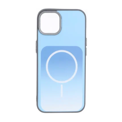 قاب مستطیلی Gray طرح مگ سیف لنز کربن Apple iPhone 13 / iPhone 14 - آبی