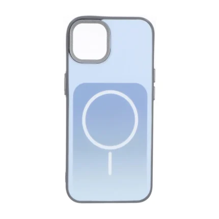 قاب مستطیلی Gray طرح مگ سیف لنز کربن Apple iPhone 13 / iPhone 14 - آبی روشن