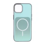 قاب مستطیلی Gray طرح مگ سیف لنز کربن Apple iPhone 13 / iPhone 14 - سبزآبی