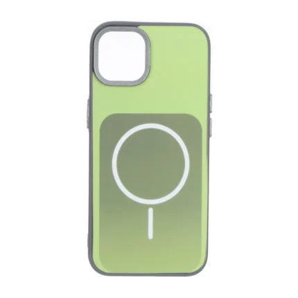 قاب مستطیلی Gray طرح مگ سیف لنز کربن Apple iPhone 13 / iPhone 14 - سبز