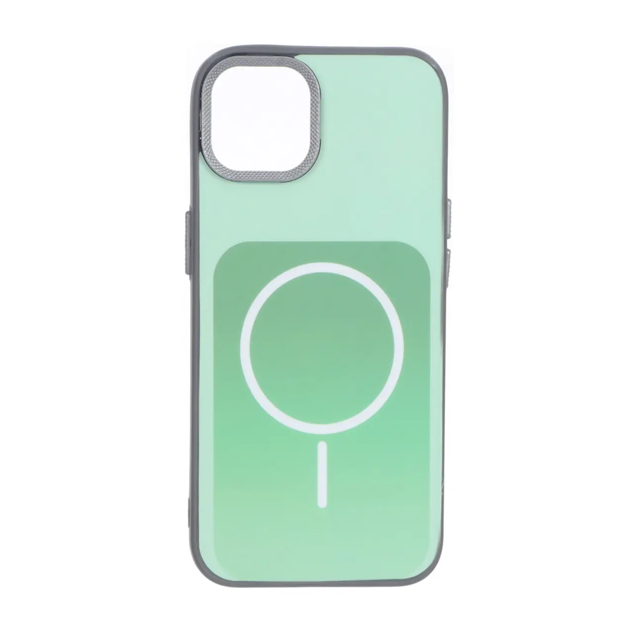 4663466 قاب مستطیلی Gray طرح مگ سیف لنز کربن Apple iPhone 13 / iPhone 14 - سبز روشن - تصویر 1