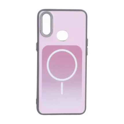 قاب مستطیلی Gray طرح مگ سیف لنز کربن Samsung Galaxy A10s - صورتی