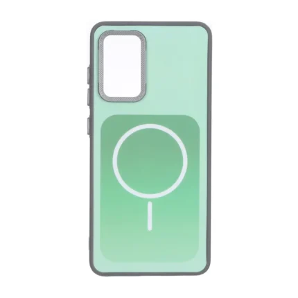 قاب مستطیلی Gray طرح مگ سیف لنز کربن Samsung Galaxy A52 / A52s - سبز روشن