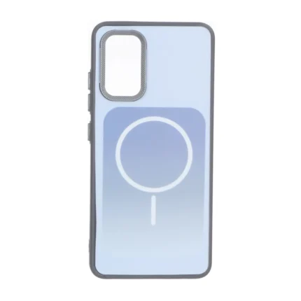 قاب مستطیلی Gray طرح مگ سیف لنز کربن Samsung Galaxy A32 4G - آبی روشن