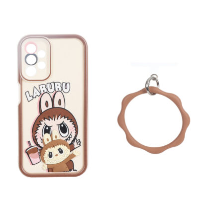 قاب Solid Case عروسک برجسته النگویی محافظ لنز رنگی Samsung Galaxy A13 4G - طرح 702