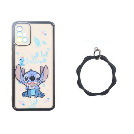 قاب Solid Case عروسک برجسته النگویی محافظ لنز رنگی Samsung Galaxy A51 / M40s - طرح 715