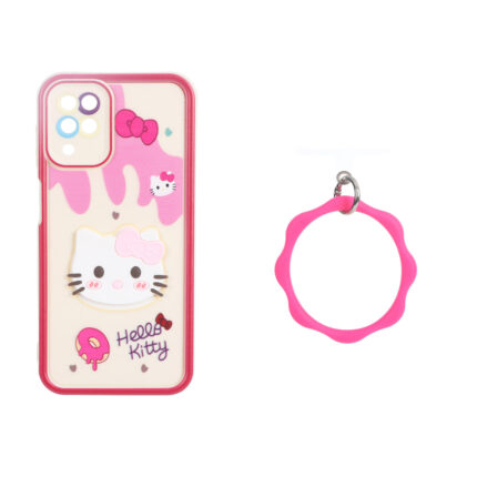 قاب Solid Case عروسک برجسته النگویی محافظ لنز رنگی Samsung Galaxy A12 / M12 / F12 - طرح 729