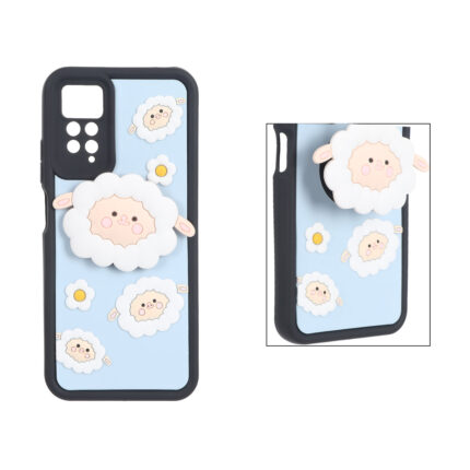 قاب Solid Case پاپ سوکت عروسکی برجسته Xiaomi Redmi Note 12 Pro 4G / Redmi Note 11 Pro - طرح 182