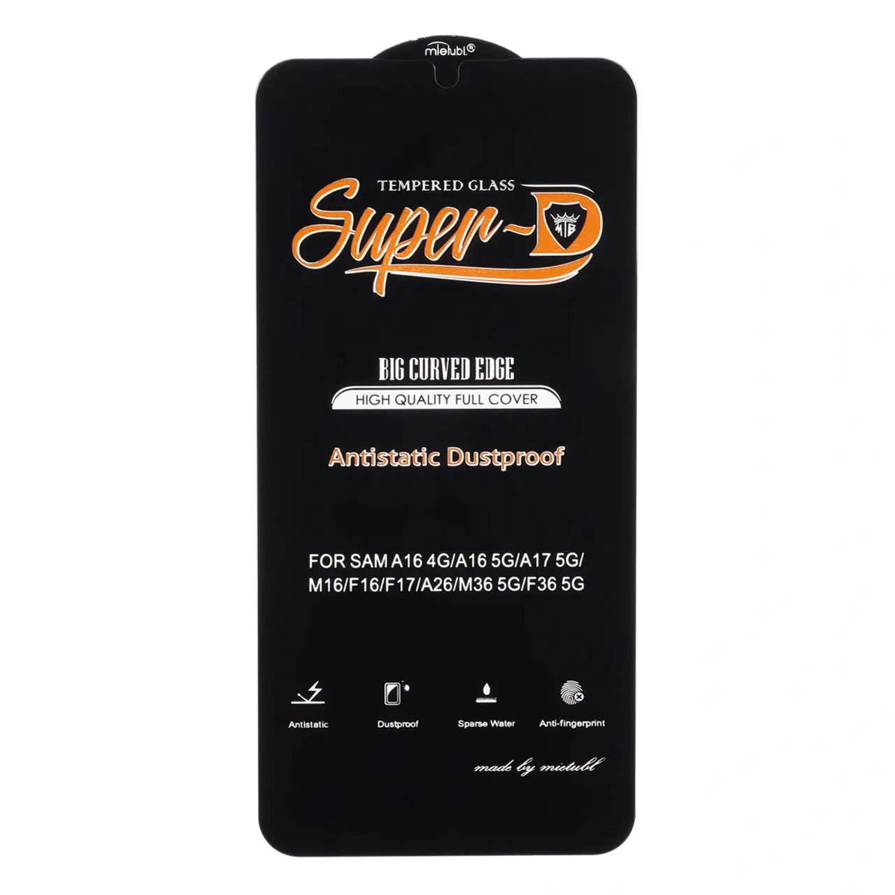 4664442 محافظ صفحه نمایش شیشه ای Full Cover Anti Static Super D Mietubl مدل Samsung Galaxy A17 / A16 / A26 - تصویر 1