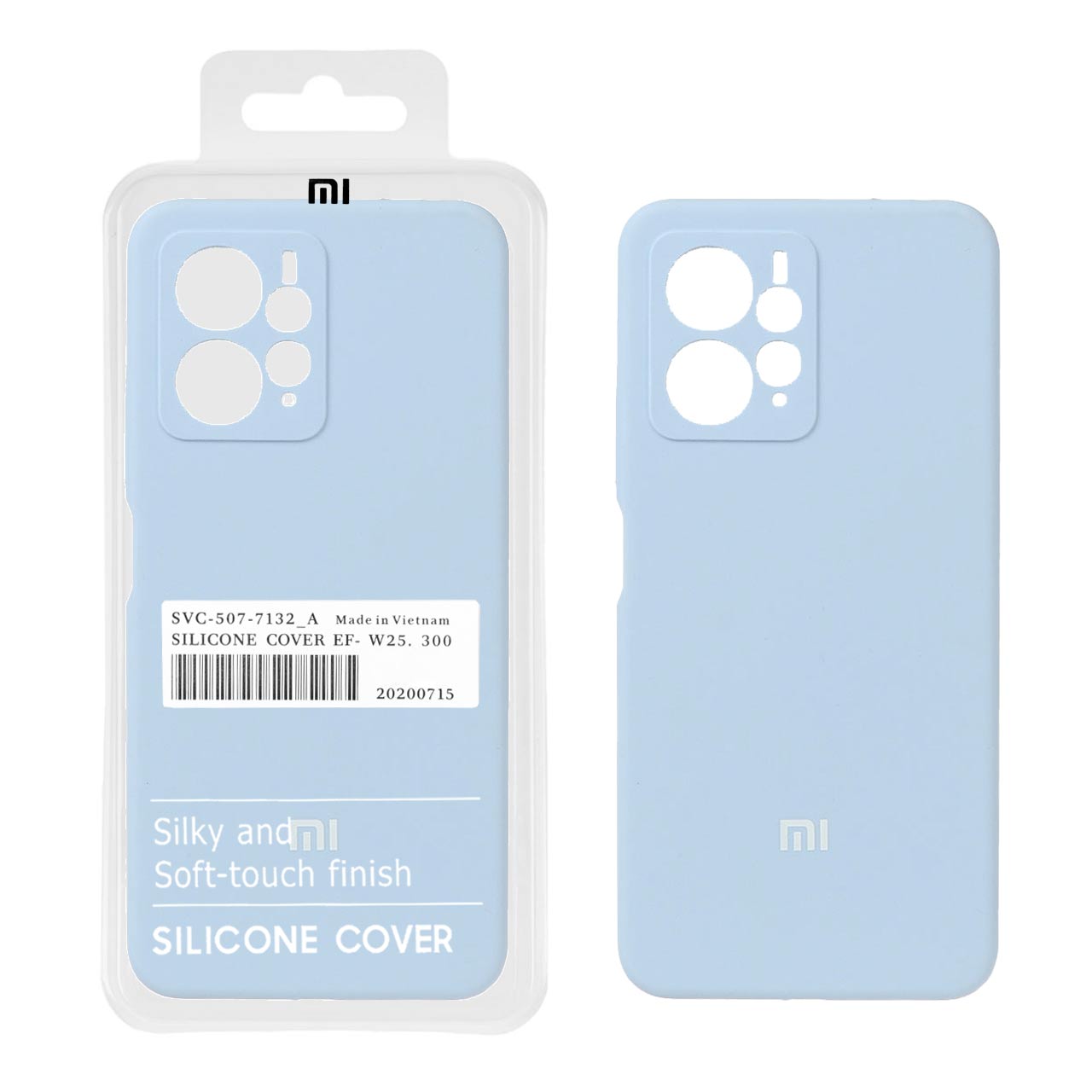 993016 قاب سیلیکونی پاک کنی اورجینال درجه یک Xiaomi Redmi Note 12 4G - آبی آسمانی (پک دار) - تصویر 1